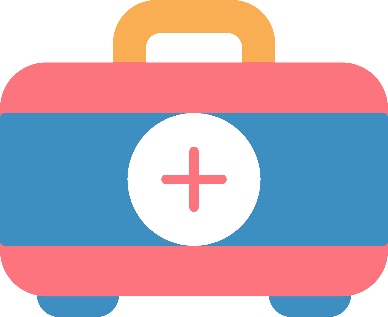 Medical kit illustration with first aid supplies for camping safety at Camp Arnes.